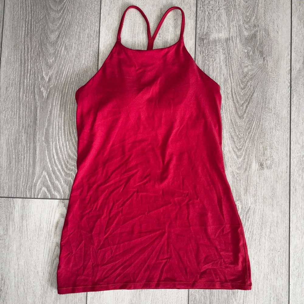 Lululemon High Neck Dark Pink Tank Top